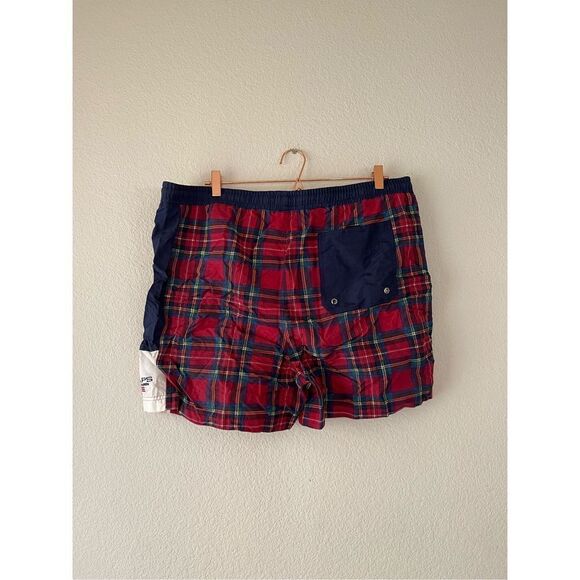 Vintage chaps Ralph Lauren plaid swim trunks size medium